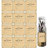 HVSWLY 12 PCS Vanilla Extract Labels,Vanilla Instruction Labels for Handcrafted Vanilla Bottles,2.5"&times;2.5",Minimalist Homemade Vanilla Extract Stickers