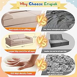Erigiak 2024 Kids Couch Play Couch Large, Modular