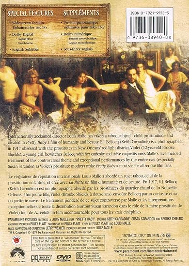 Pretty Baby Widescreen Brooke Shields Keith Carradine Susan Sarandon Frances Faye Antonio Fargas Louis Malle Movies Tv Amazon Com