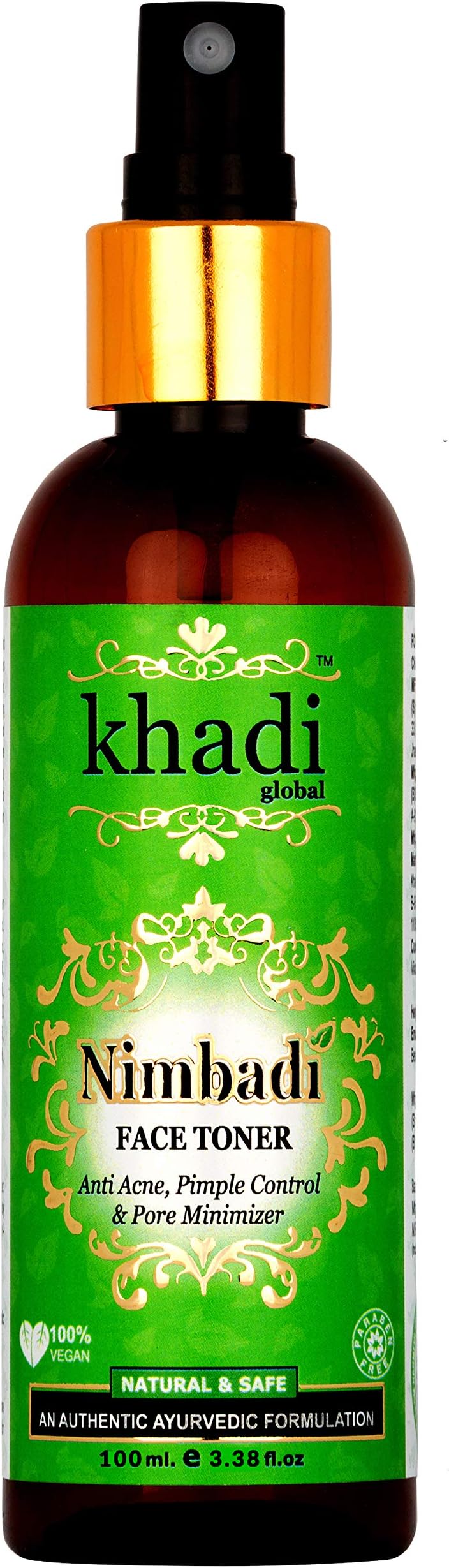 Khadi Global Nimbadi Anti Acne Pimple Control and Pore Minimizer Face Toner with 5 Type of Tulsi, Neem, Witch Hazel