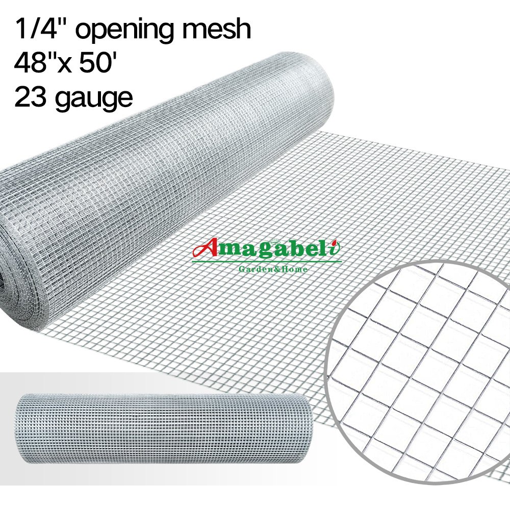 48x50 Hardware Cloth 1/4 inch Square Galvanized Chicken Wire Welded