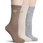 Eocom Women Socks Thin Cotton Bootie Socks Women Above Ankle Crew Socks 3 Pairs
