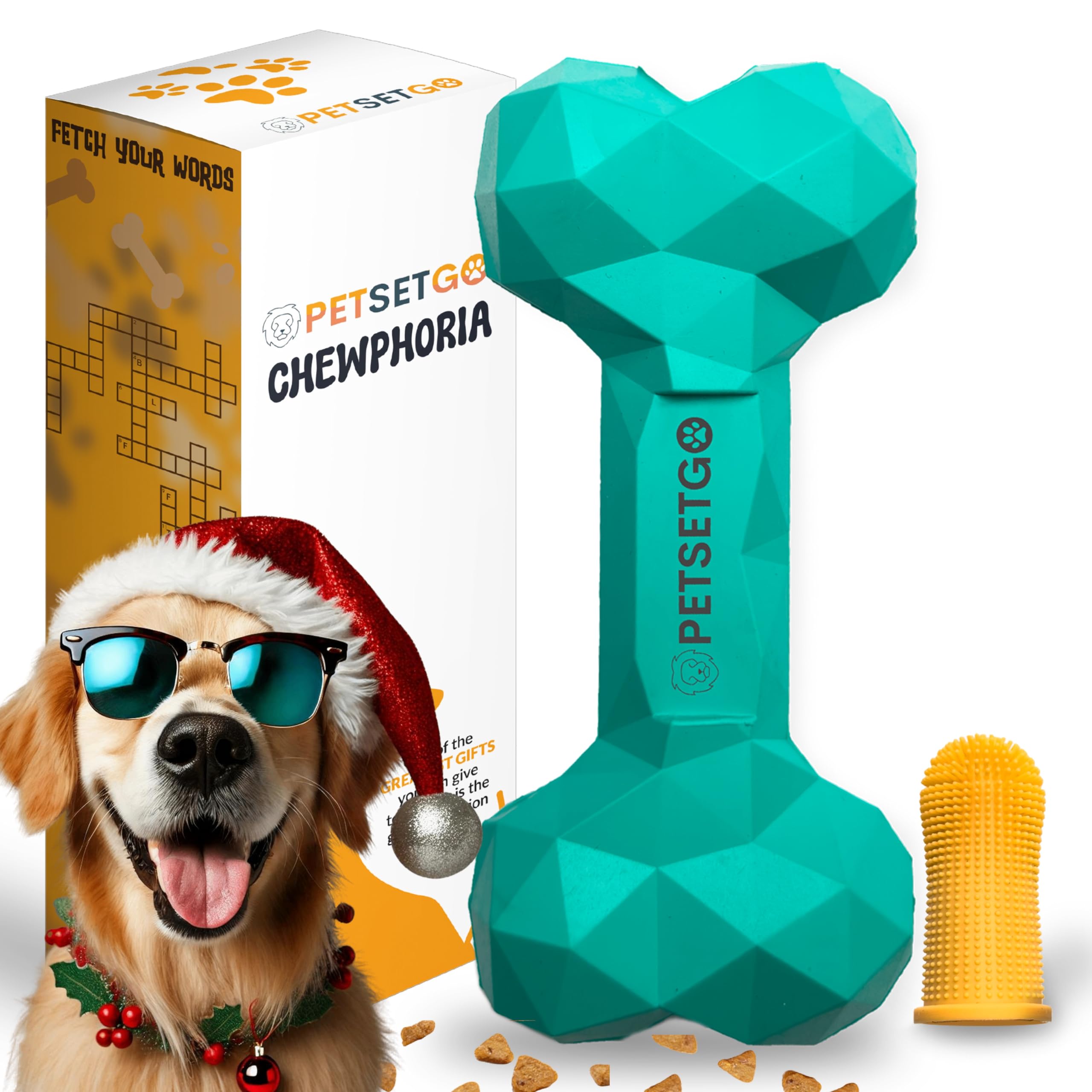 Tenone Indestructible Dog Chew Toy for Aggressive Chewers, Long Lasting Natural Tough toy for Teething and Interactive Fun, For Medium/Large Dogs Boredom, Promotes Dental Health