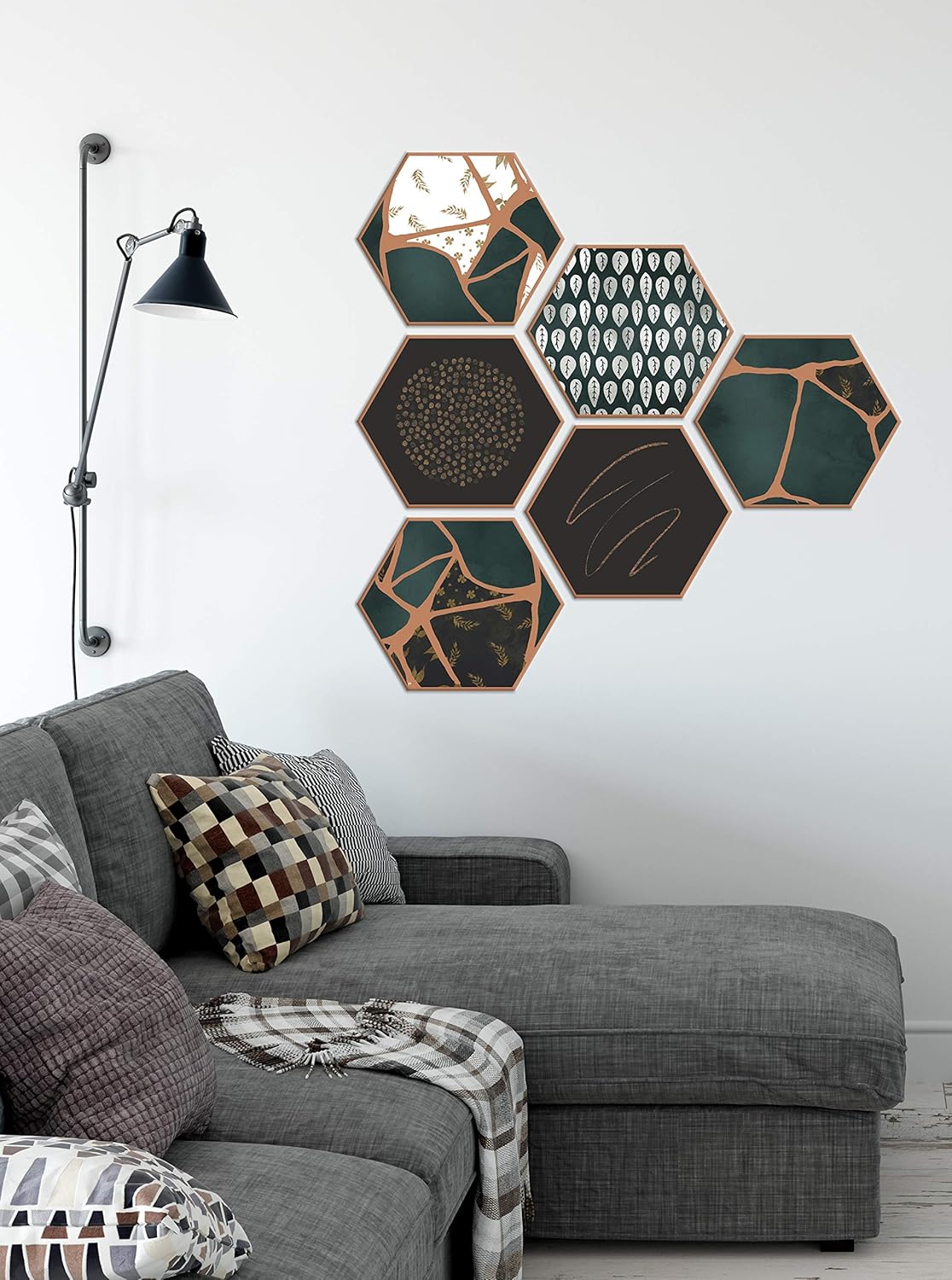 Buy Europa™ Hexagon Wall Decor Peel and Stick Self