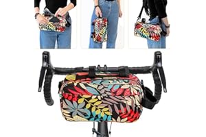 BEEYEO Bike Handlebar Bag, Bike Bag for Bicycles, Waterproof Bike Frame Bag with Shoulder Strap, Scooter Bag, Bike Storage Bag, Shoulder Bag for Mountain Road Bike Accessories