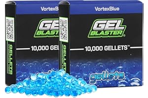Gel Blaster Gellets Refill Ammo, 20,000 Blue Gellets - All-Natural Eco Friendly, Non-Toxic, Non-Staining & Non-Irritating Water Based Gel Balls - Made Specifically for Gel Blaster