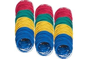 AMUU Rubber Bands 500pcs #16 Rubber Band Multicolor Small Rubber Bands for Office School Home size16 Elastic Band -Colors-500Pcs-38mm