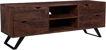 Amazon Com Cambridge Fork Valley 67 Acacia Wood Low 4 Drawers