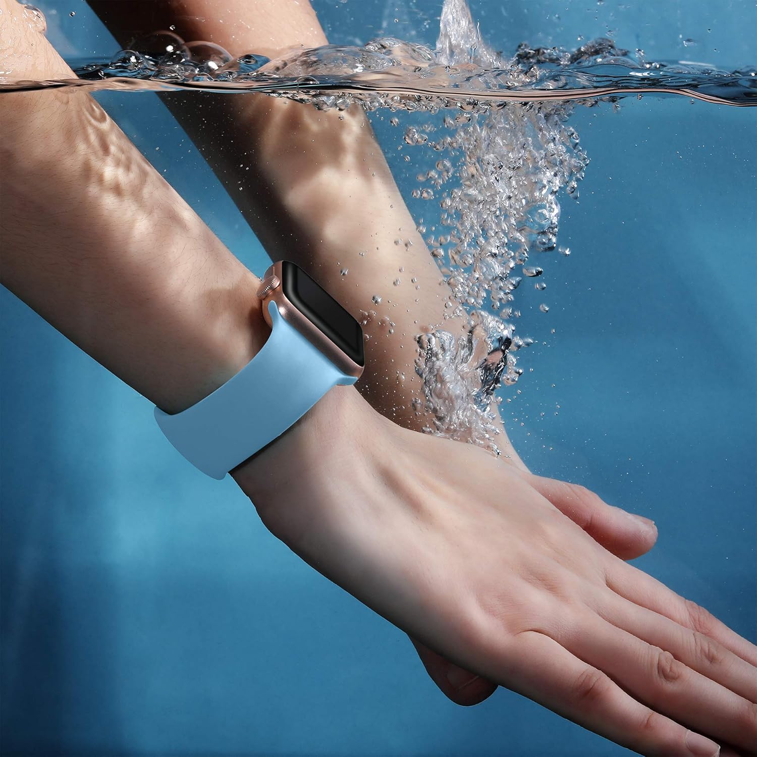 Epova Silicone Strap Compatible with Apple Watch Strap 44mm 42mm 45mm 46mm 49mm - Image 4