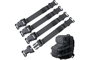 Pitozer Molle Backpack Straps Tactical Rush Tier System Molle Attachment for Tactical Military Backpack Plate Carrier Gear Accessories Compression Fastening Strap Pack Attachment Strap with Buckle