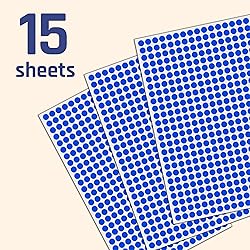 6000 Pack - 1/4" Small Dot Stickers Round Circle