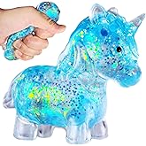Cute Squishy Unicorn Stress Sugar Balls, Blue Unicorn Squeeze Sugar Ball Squishy Toys for Kids, Stress Relief Animal Squeeze Toys, Birthday Gifts, Classroom Prizes