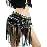 Wuchieal Belly Dance Tribe National Style Belt Tassel Hip Scarfs Velvet Waist…