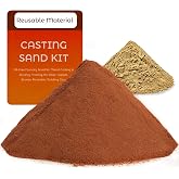 Casting Sand Kit, 5.5LB Foundry Sand with 0.22LB Clay Additive(5.5, Pounds) | Fine 400 Mesh Texture Reusable Sand Material Suitable for Silver, Copper, Bronze,Aluminum &amp; Other Common Casting Metals