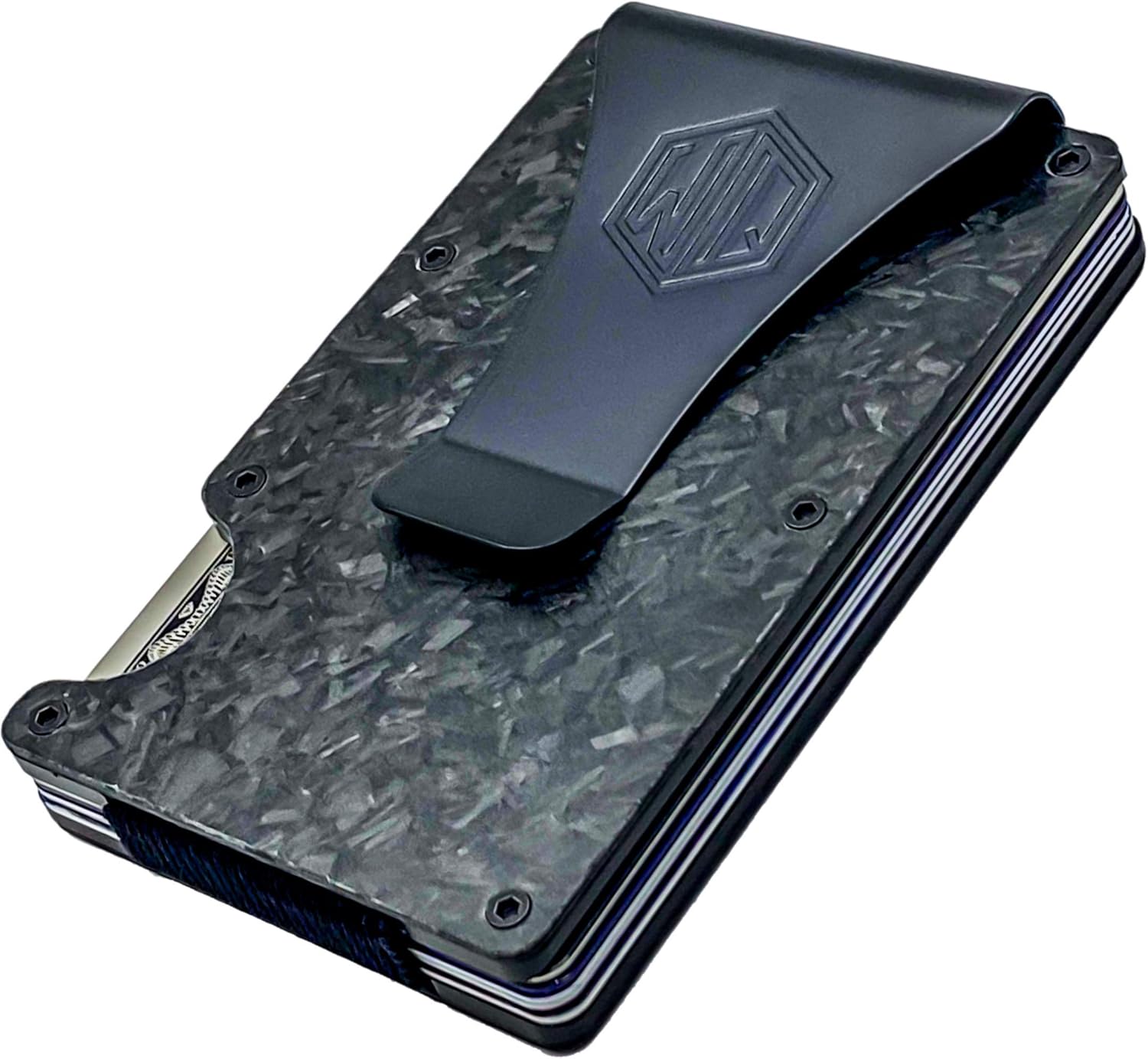 Carbon Fiber Money Clip Wallets for Men with RFID Minimalist Slim