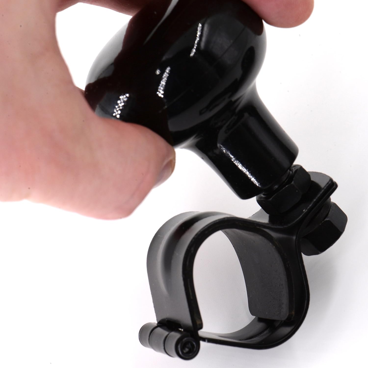 REBEL METTLE Power Handle [2 Pack] - Black - Car Steering Wheel Suicide Spinner Knob for All Vehicles [Car, Truck, Van, Forklift, Mower, Tractor, Farm/Heavy Equipment, etc.]- Easy Turn Steering Ball: Home & Kitchen