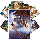 PIXILUV Vintage Postcards (24 pcs 4"x6" each) Book Illustrations Saturated Hues Retro Greeting Card Notecards Reprint