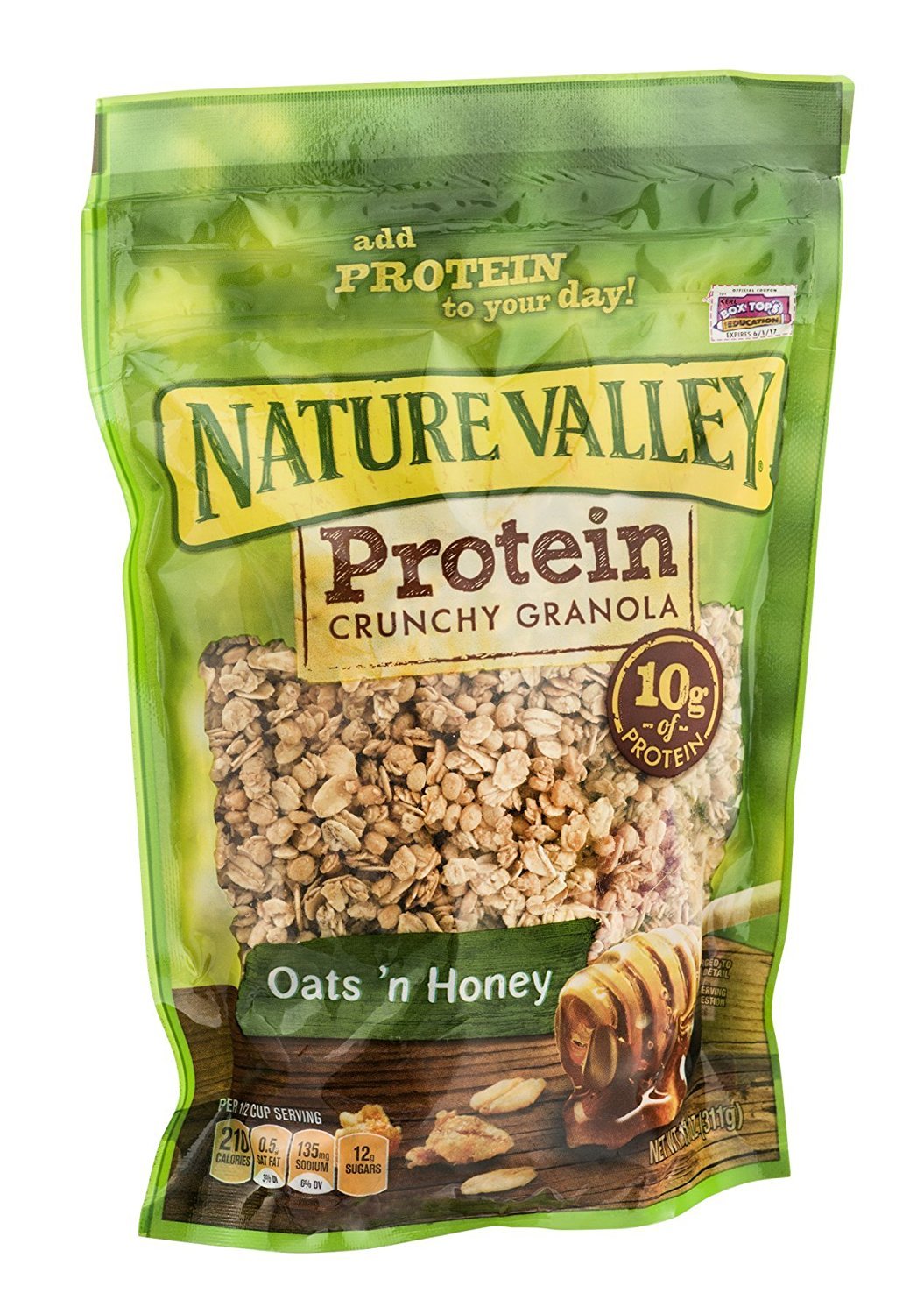 Nature Valley Crunchy Granola Oats 'n Honey 11 oz (Pack of 8) Cold Breakfast Cereals