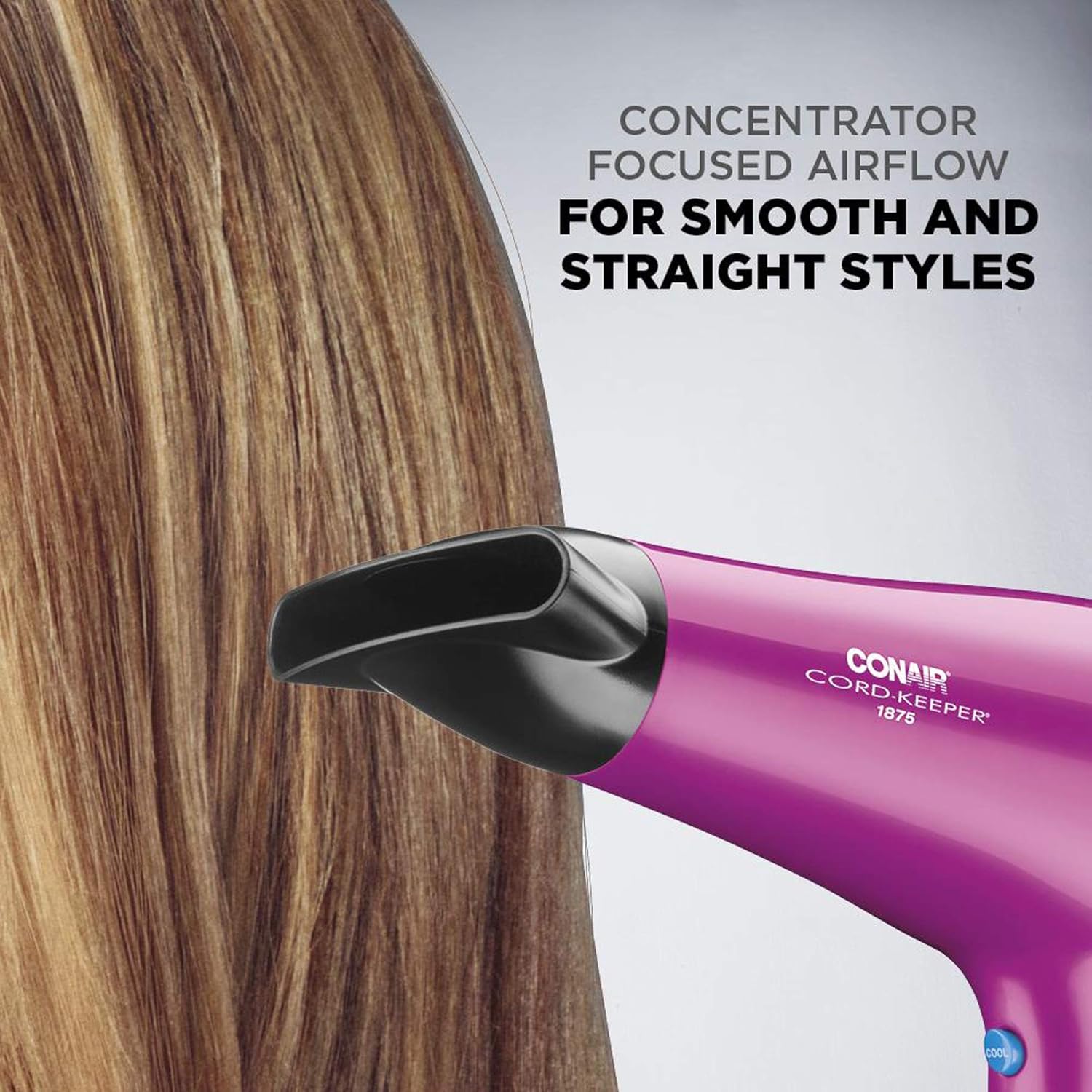 Conair 1875 Watt Cord-Keeper Hair Dryer; Pink: Beauty