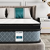 Crystli Queen Mattress, 10 Inch Memory Foam Mattress with Innerspring Hybrid Mattress in a Box Pressure Relief & Supportive Q