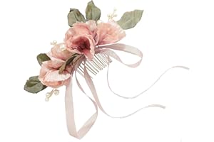 Coucoland Hair Combs for Women Accessories - Wedding Flower Girl Hair Accessory Bridal Headpieces for Wedding Leaf and Flower Hair Products Floral Headpiece