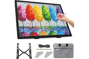 Zocelight Light Box A3 with Bag/Stand,3000mAh Battery,Rechargeable led Light pad,3 Colors dimmable and 6 Brightness dimming Light Table for Diamond Painting,Drawing,Sketching,Tattoo,Vinyl Weeding