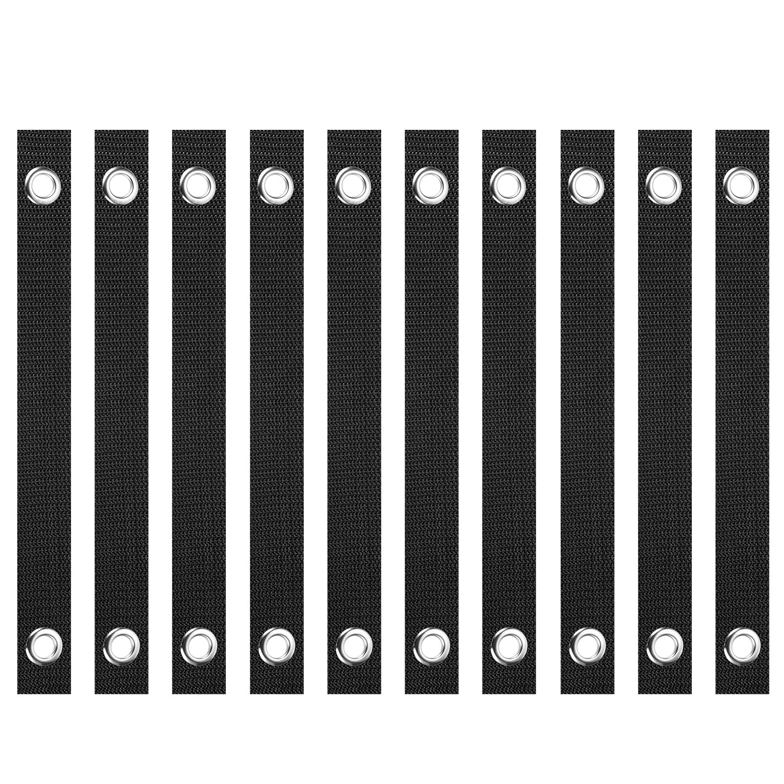 PATIKIL 16 Inch Tree Straps for Staking, 20 Pack Tree Support Stakes, Tree Straightening Ties with Grommets for Newly Planted Straight, Black