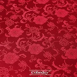 Cobedzy Red Satin Fabric by The Yard - 1 Yard 60