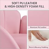 Yaheetech PU Leather Tub Chair Vanity Chair Pink with Golden Metal Legs view 8