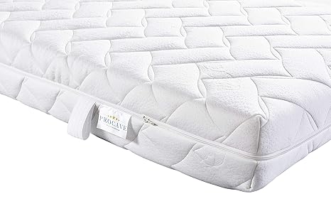 PROCAVE AloeVera Matratzenbezug versteppt, mit 4-Seiten Reißverschluss und 4 Handgriffen, 100% aus Deutschland in 130x200 cm 