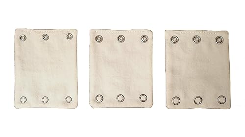 Baby Bodyverlängerung für Babybodys 3er-Set'Natur' mit 3 Knopfgrößen! aus 100% Bio-Baumwolle