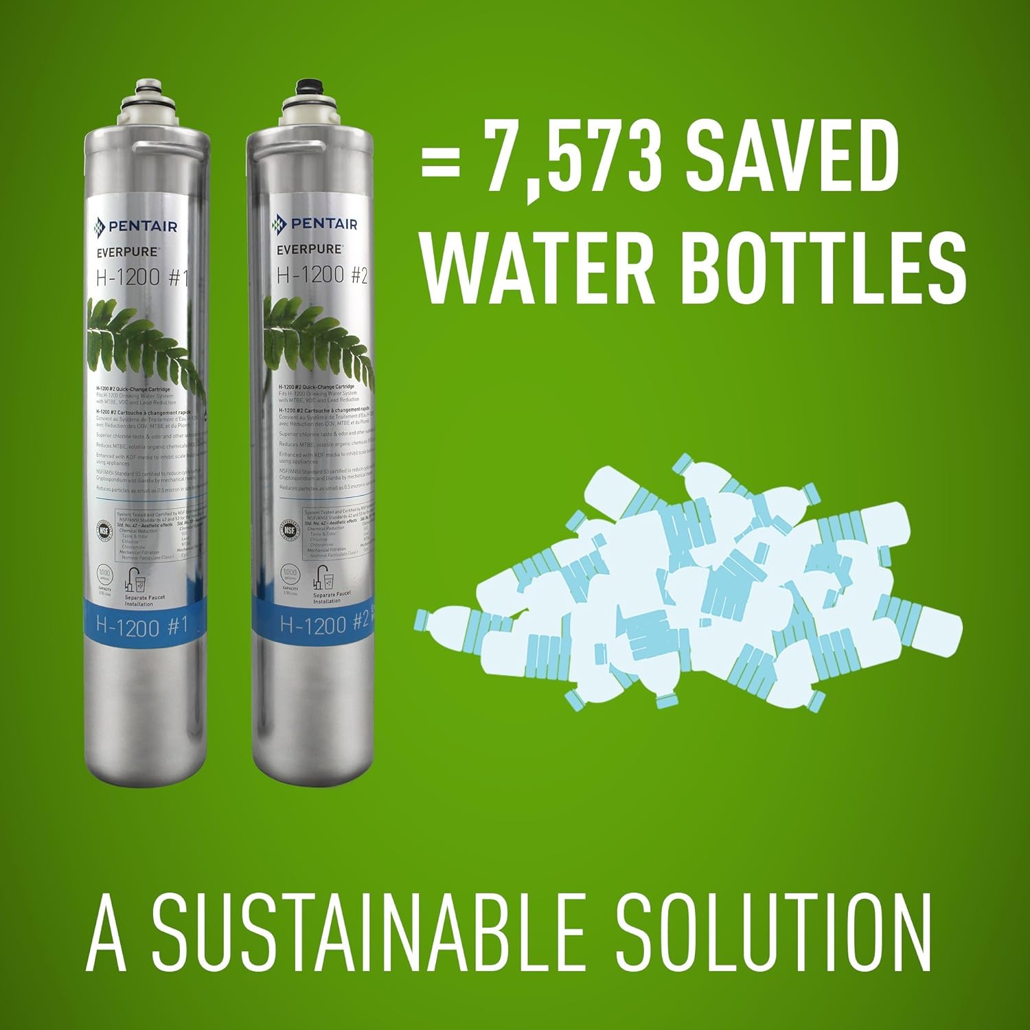 Amazon.com: Everpure H-1200 Drinking Water Filter System (EV9282-00). Quick  Change Dual Cartridge System. Commercial Grade Water Filtration and Lead ...