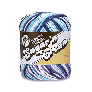 Lily Sugar 'N Cream The Original Ombre Yarn, 2oz, Gauge 4 Medium, 100% Cotton, Moondance - Machine Wash & Dry