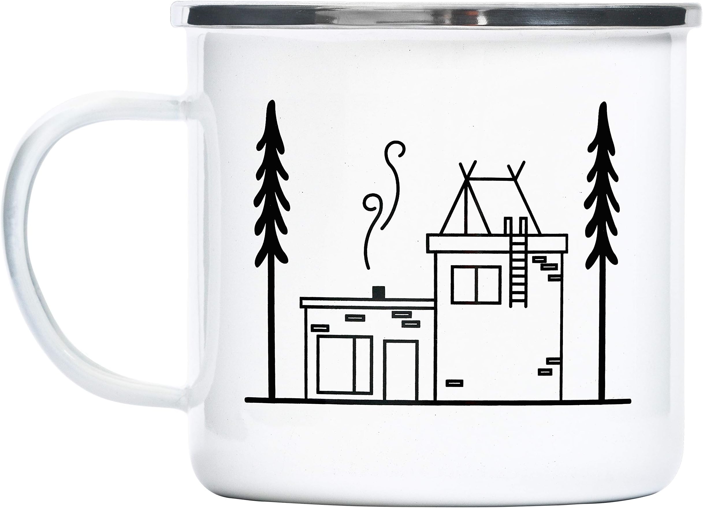 Camp Noggin | Classic Series | Enamel Camping Coffee Mug (15 Ounces) | 6 Unique Designs | Pick Your Favorite, or Collect The Set!