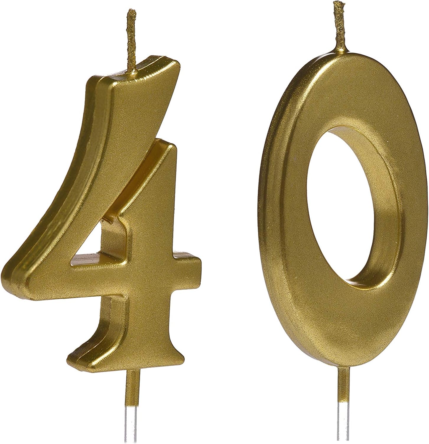 Bailym Gold 40th Birthday Candles Number 40 Cake Topper For Party Decoration Home Kitchen Amazon Com