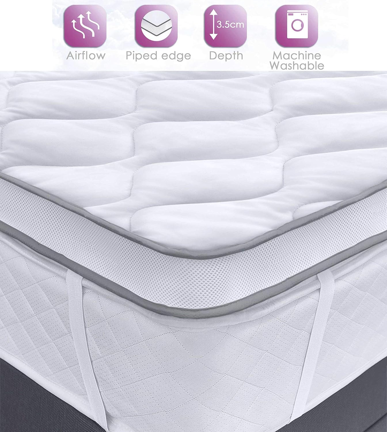 Velosso Orthopaedic Dual Air Flow Mattress Topper Max Anti Allergy