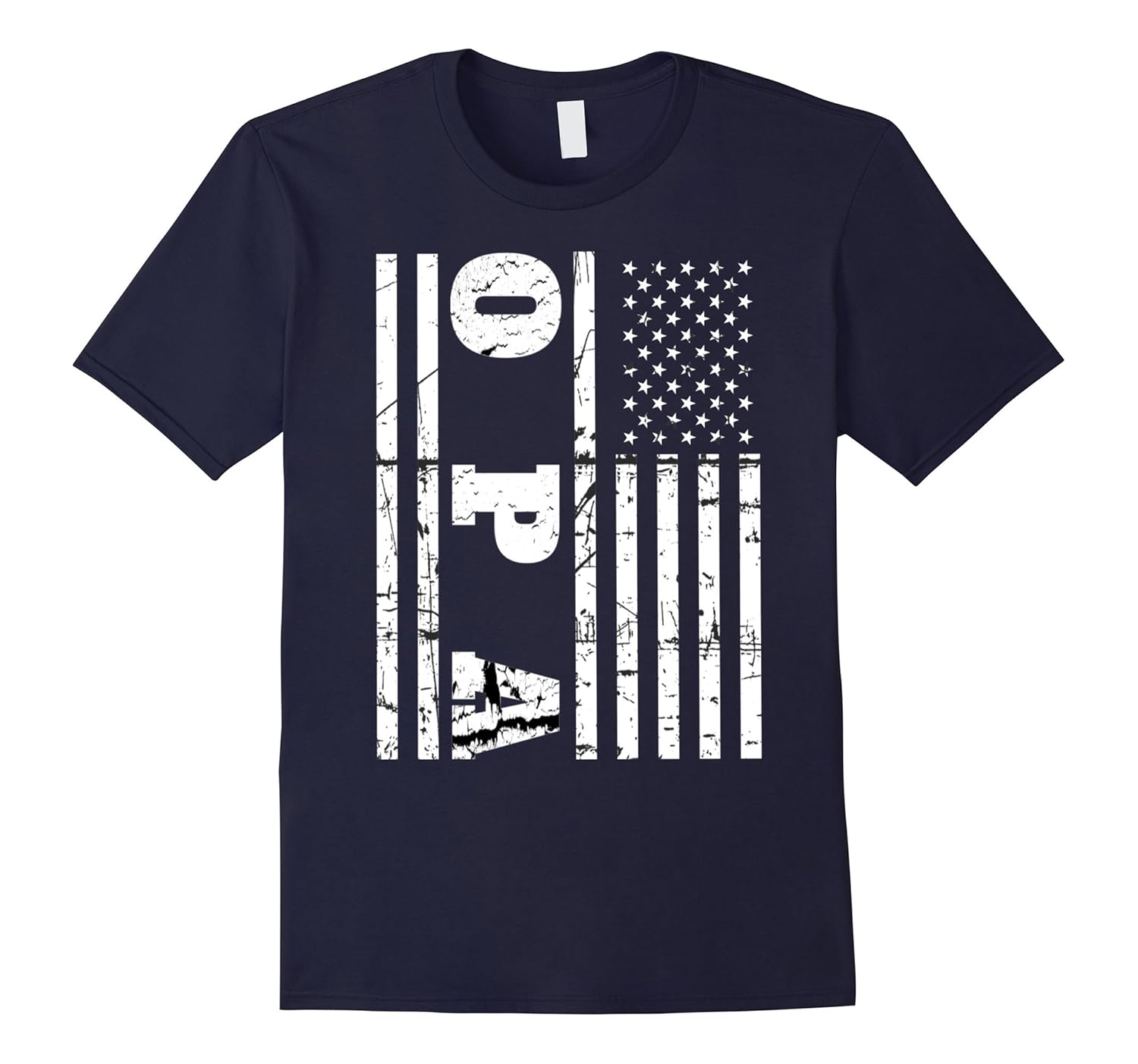 Vintage Opa T-Shirt with American Flag Grandfather's Gift-Rose