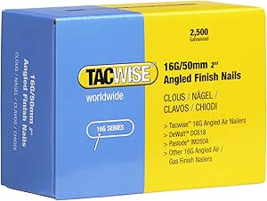 Tacwise 0772 Clavos 16G/50mm Inclinados, Caja de 2500 ...