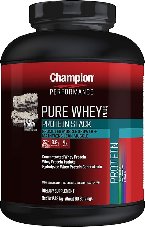 Amazon 大容量2 2kg ピュアホエイプラス プロテインスタック クッキー クリーム風味 海外直送品 チャンピオンパフォーマンス Champion Performance Champion Nutrition マルチプロテイン