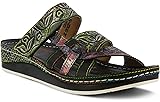 Spring Step L`Artiste Women's Caiman Slide Sandal Black Multi EU 36 / US 5.5-6