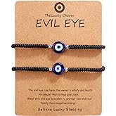 SUMMER LOVE Pack Of 2 Handmade String Red Evil Eye Bracelets Blue Evil Eye Jewelry Bracelet for Women Men Teens Braclets mal de ojo bracelets ojo turco pulsera