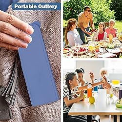 8 Color Travel Utensil Set with Case, Reusable