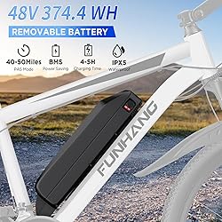 Funhang Electric Bike for Adults, 26'' 1000W Peak