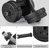 Yaheetech Adjustable Dumbbells 15KG Pair 8 Weight Plates Spinlock Collars view 5