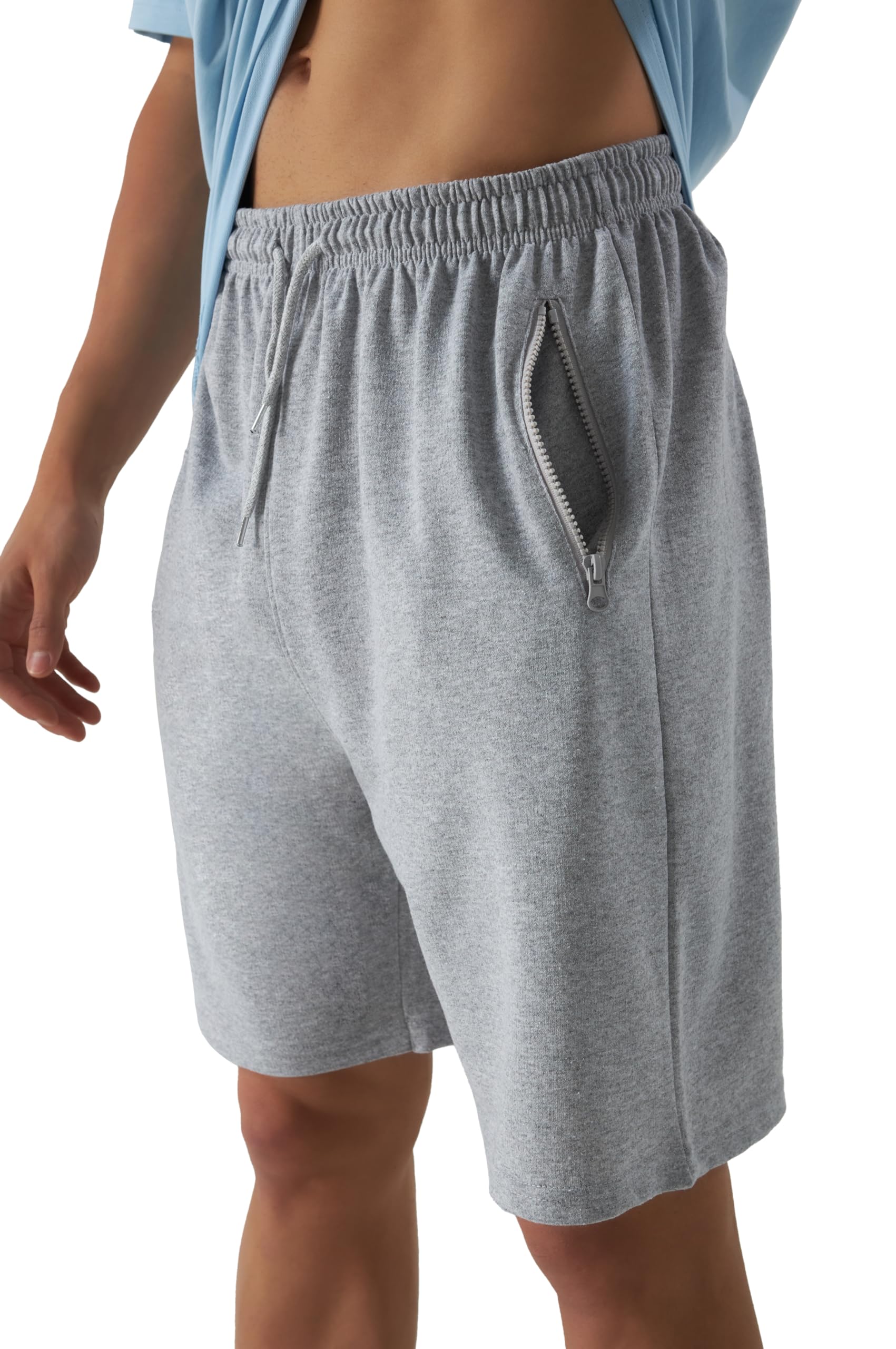 Smith & Solo Sporthose Herren Kurz - Kurze Hosen Herren, Laufshorts Männer Sommer Baumwolle Jogginghose Fitnesshose Sport Sportshorts Bermuda Shorts Hose Trainingshose Tennis (XL, Grau)