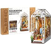 Rolife DIY Book Nook Kits for Adults-Garden House Bookshelf Insert Booknook-3d Puzzle Dollhouse Room Decor for Teen Girls Boy