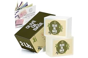 Prime Creations Soap Base for soap making supplies melt and pour soap base for DIY crafting moisturizing glycerin 2 LB, Unscented - Olive Oil