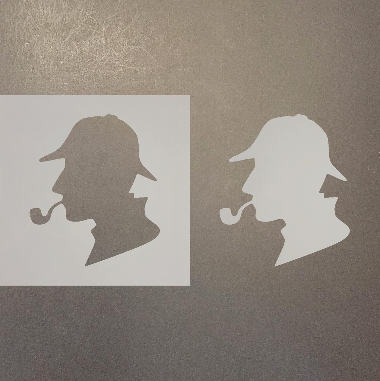 Mixed Media - Sherlock Holmes Reusable Mylar Stencil - Art Craft Supplies New Sizes (8