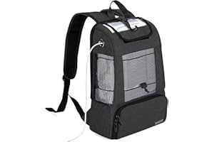 CURMIO Travel Carrying Bag for Portable Oxygen Concentrators, Universal POC Backpack with Mesh Panels for Breathability, Comp