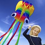 HONBO Huge Rainbow Soft Octopus Kite with 200ft Line Easy to Fly view 6